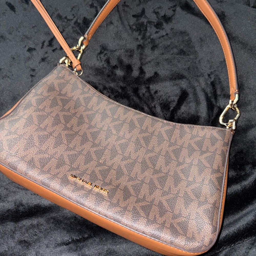 Michael Kors Brown Monogram Shoulder Bag